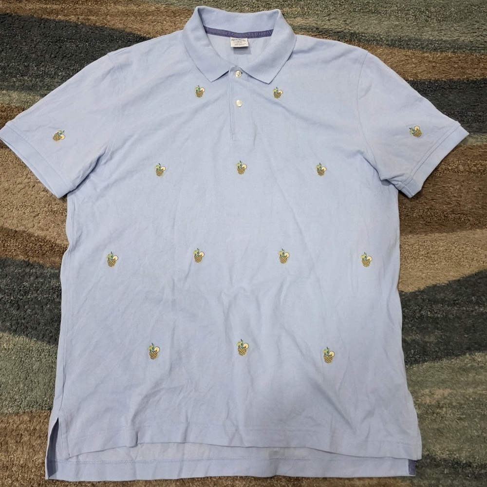 Brooks Brothers Polo Shirt Mens XL Extra Large Slim Fit Pineapple Embroidered - Picture 2 of 7